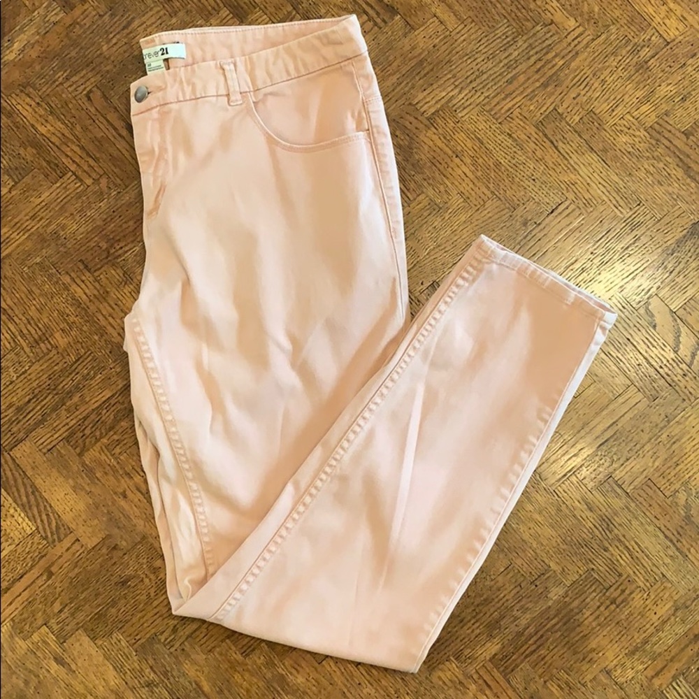 {Forever 21}Sz 30 Pinky Peach Lightwght Jeans